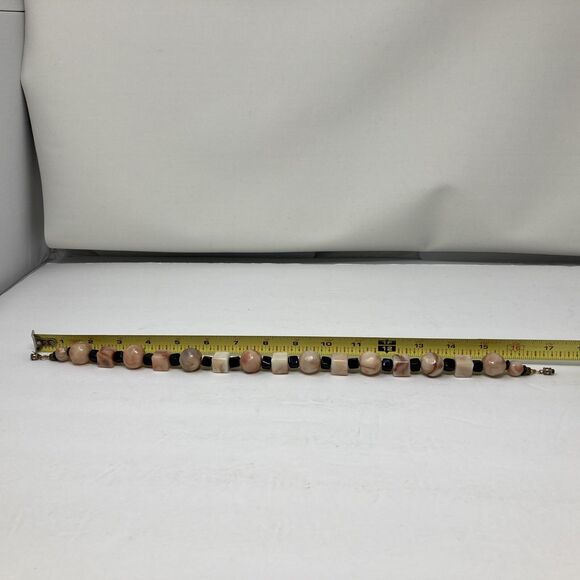 Pauline Rader Chunky Beaded Necklace Choker Style Vintage Earth tones & Black - Picture 9 of 11